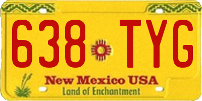 NM license plate 638TYG