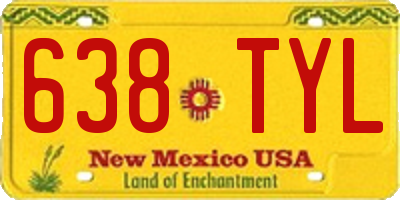 NM license plate 638TYL