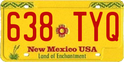 NM license plate 638TYQ