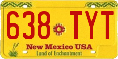 NM license plate 638TYT