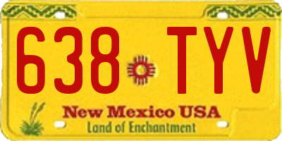 NM license plate 638TYV