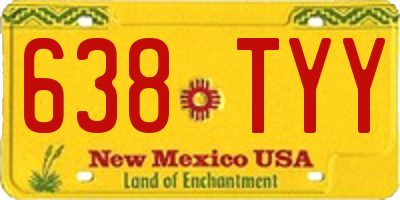 NM license plate 638TYY