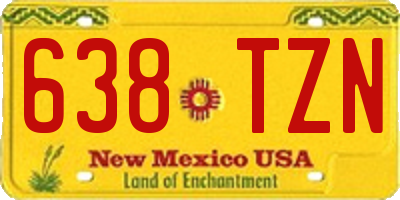 NM license plate 638TZN