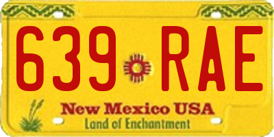 NM license plate 639RAE