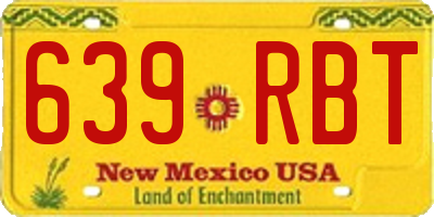 NM license plate 639RBT