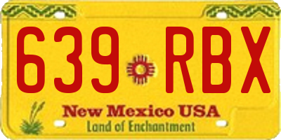 NM license plate 639RBX