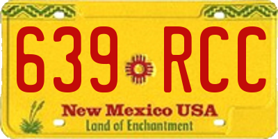 NM license plate 639RCC