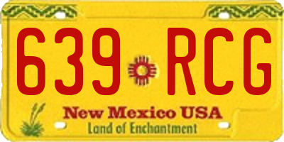 NM license plate 639RCG