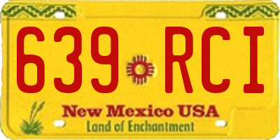 NM license plate 639RCI