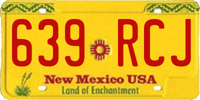 NM license plate 639RCJ