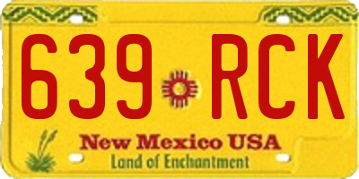 NM license plate 639RCK