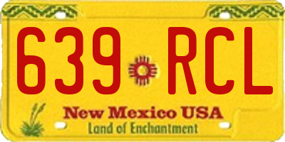NM license plate 639RCL