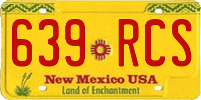 NM license plate 639RCS