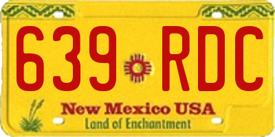 NM license plate 639RDC