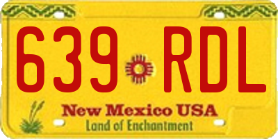 NM license plate 639RDL