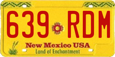 NM license plate 639RDM