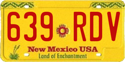 NM license plate 639RDV