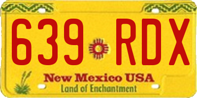 NM license plate 639RDX