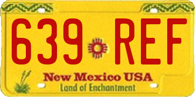 NM license plate 639REF