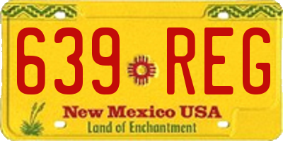 NM license plate 639REG