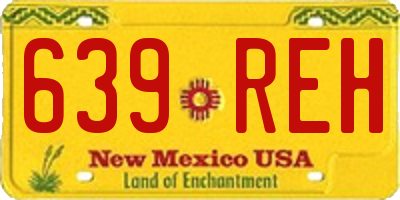 NM license plate 639REH