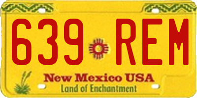 NM license plate 639REM