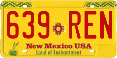 NM license plate 639REN