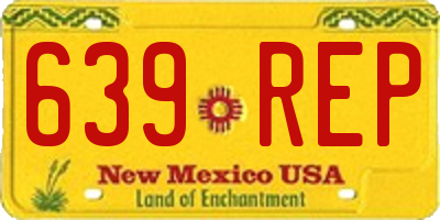NM license plate 639REP