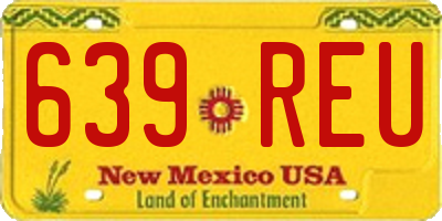 NM license plate 639REU