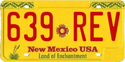 NM license plate 639REV