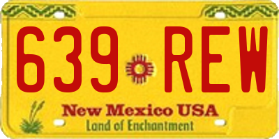NM license plate 639REW