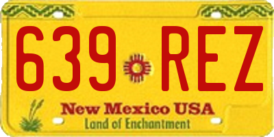 NM license plate 639REZ