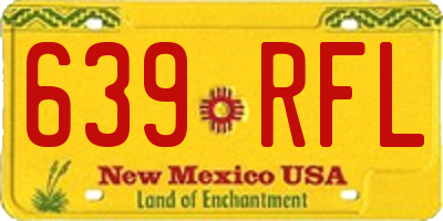 NM license plate 639RFL