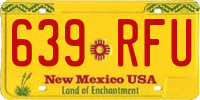 NM license plate 639RFU