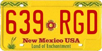 NM license plate 639RGD
