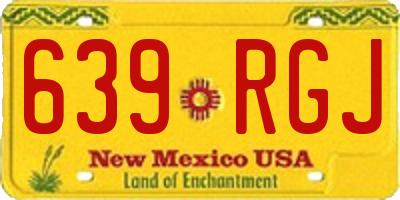 NM license plate 639RGJ
