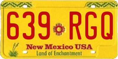 NM license plate 639RGQ