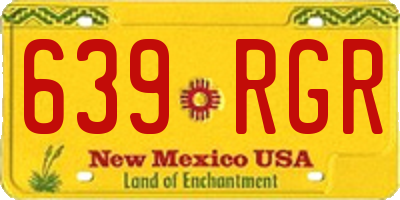 NM license plate 639RGR