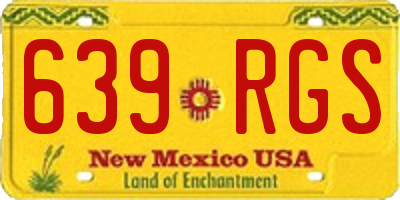 NM license plate 639RGS