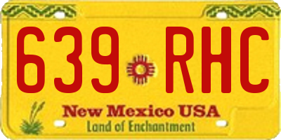 NM license plate 639RHC