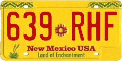 NM license plate 639RHF
