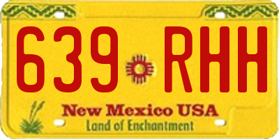 NM license plate 639RHH