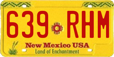 NM license plate 639RHM