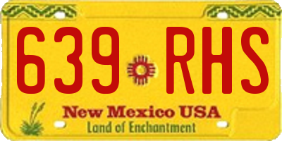 NM license plate 639RHS