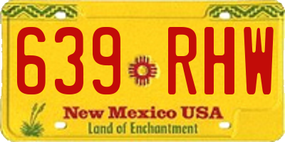 NM license plate 639RHW