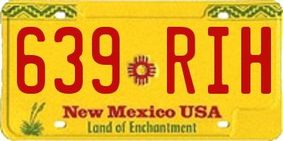 NM license plate 639RIH