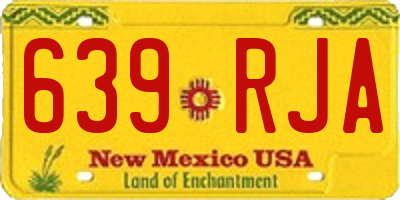 NM license plate 639RJA