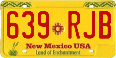 NM license plate 639RJB