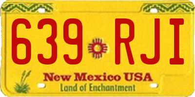 NM license plate 639RJI