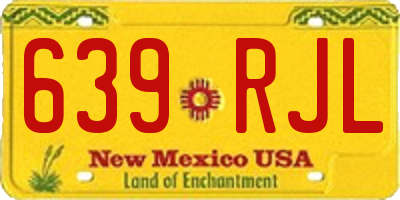 NM license plate 639RJL